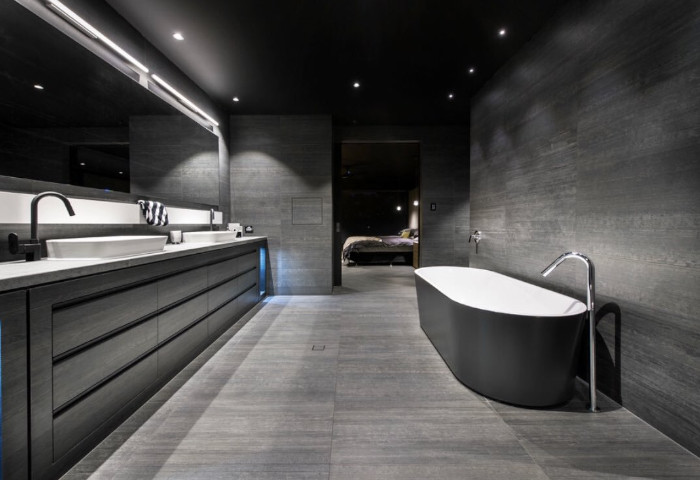 Spanndecke matt schwarz