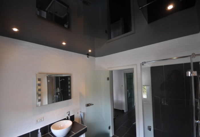 Spanndecke Glanz schwarz