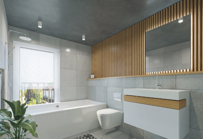 Spanndecke matt grau