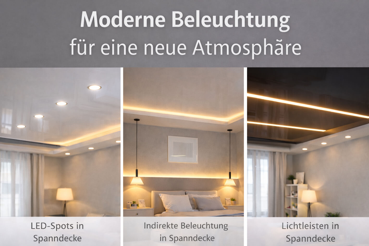 Moderne Beleuchtung für eine neue Atmosphäre