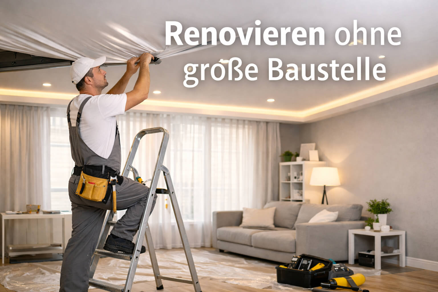 Viele Menschen verschieben Renovierungen, weil sie Staub, Lärm und Chaos vermeiden möchten. Moderne Renovierungsmethoden machen es heute möglich, Räume schnell und sauber zu modernisieren.  Besonders bei der Deckenrenovierung gibt es innovative Lösungen. Spanndecken werden unter der vorhandenen Decke montiert und können oft innerhalb eines Tages installiert werden. Dadurch entsteht eine neue, glatte Oberfläche ohne Abriss oder Schleifarbeiten.