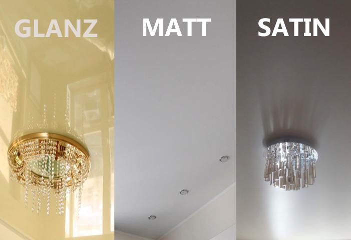 Spanndecke Glanz Matt Satin