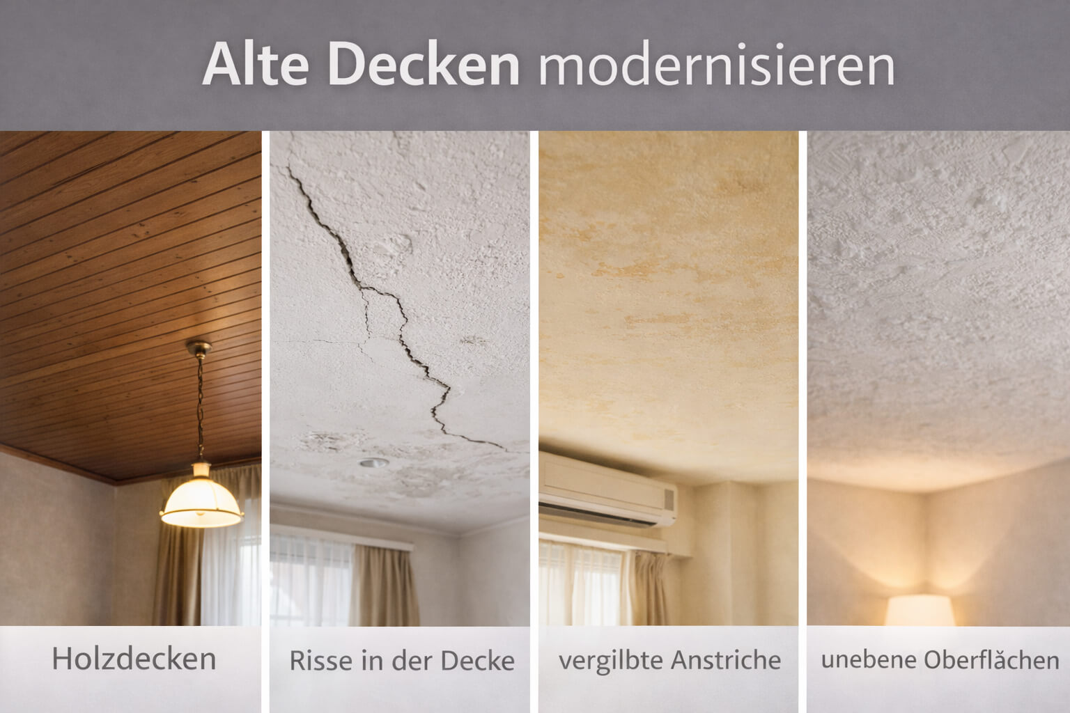 Alte Decken modernisieren