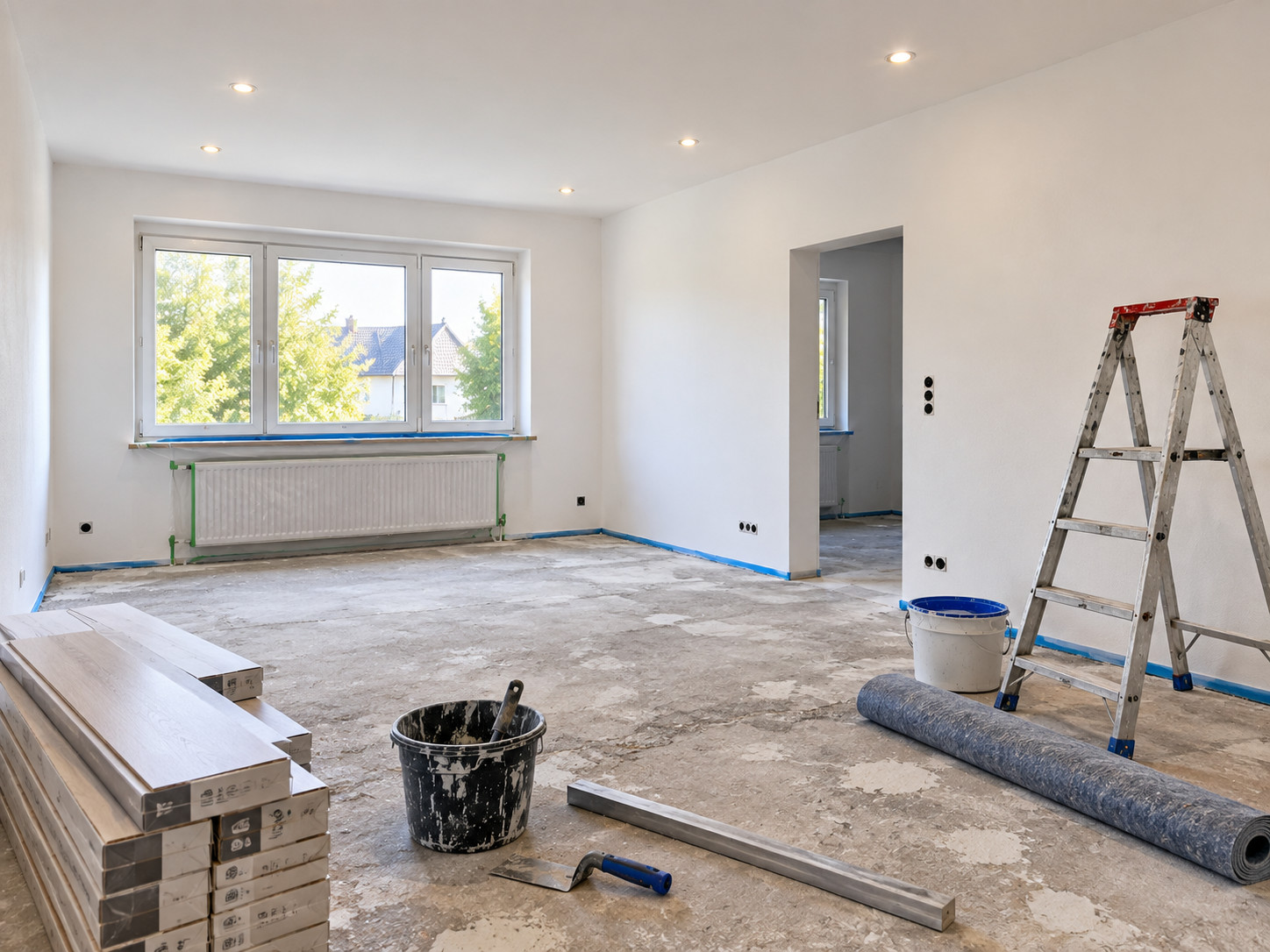 Haus renovieren in der richtigen Reihenfolge – Decke und Wände vor dem Boden